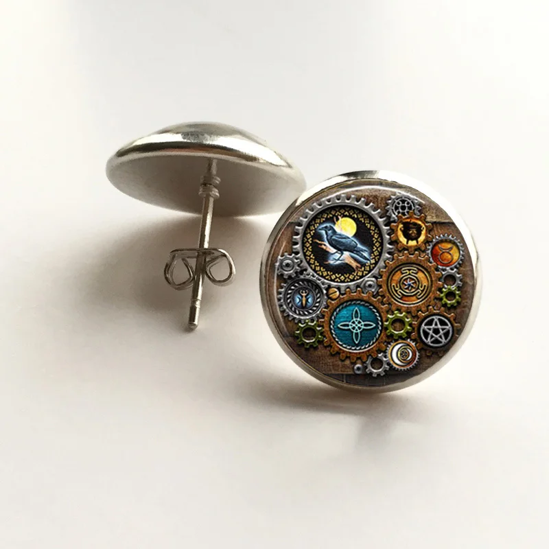 1 пара ожерелье в стиле стимпанк с изображением ведьмаков | Украшения и