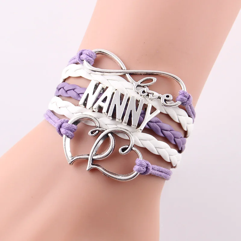 Браслет с сердечком маленький MingLou Infinity love nanny браслет кожаной обмоткой женский
