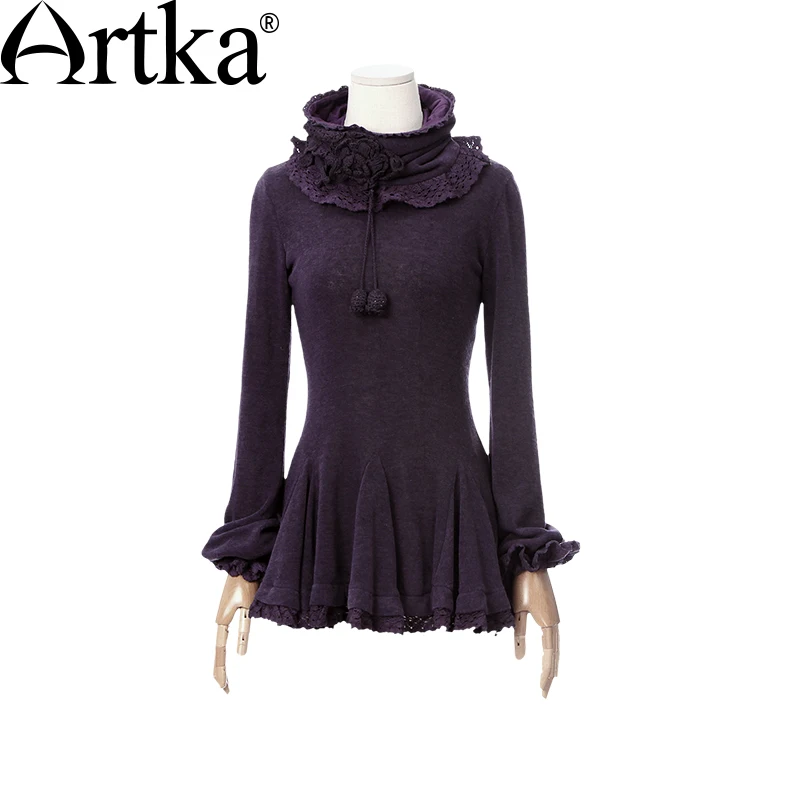 Artka 2015 женская ретро новая коллекция осенней одежды с длинными рукавами
