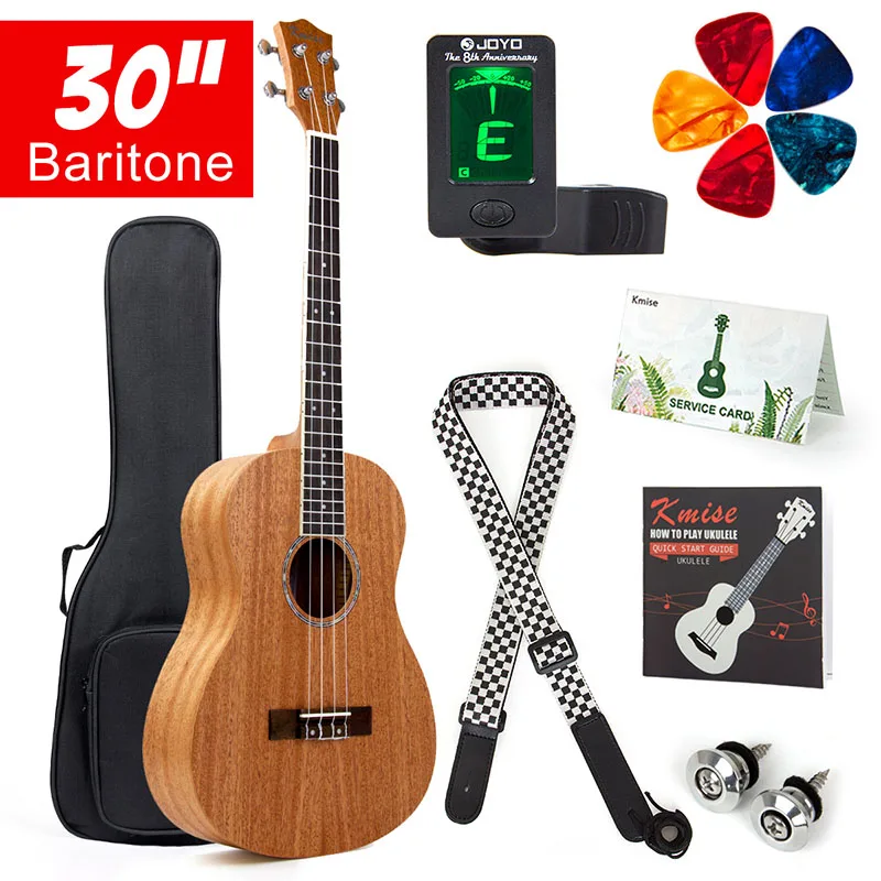 Kmise Baritone Гавайская гитара 30 дюймов из красного дерева Ukelele Uke 4 струны Гавайская гитара - Цвет: MI2280
