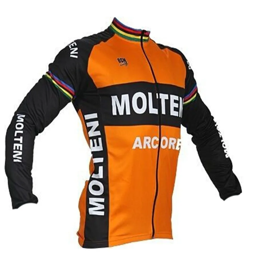 Molteni Ropa ciclismo hombre invierno Зимняя Теплая Флисовая длинная велосипедная трикотажная