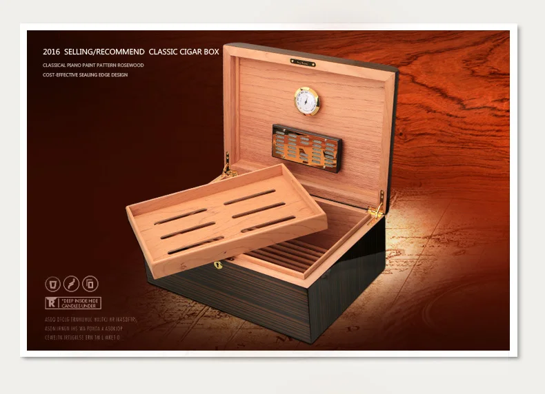CIGARLOONG, коробка для сигар, деревянная коробка для сигар, хьюмидор для сигар с ручкой, увлажнитель для сигар, HH-105