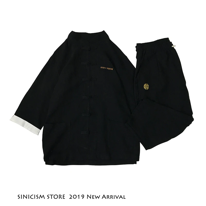 MrGoldenBowl Store streeetwear спортивный костюм с принтом на лето 2020 мужские рубашки в