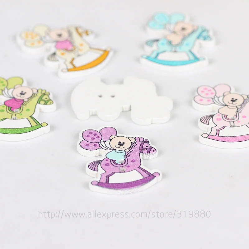 Деревянные пуговицы TIANXINYUE для скрапбукинга 25 мм|wooden buttons scrapbooking|horse wood buttonswooden |