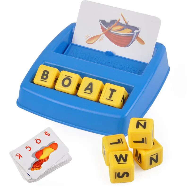 

Kids Learning English Card Book Word Scrabble Teach Educational Toy Fun Gift For Cognition Development