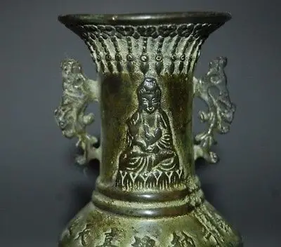 Chinese Bronze Vase w Ming Dynasty XuanDe Mark-----Kwun Yam sons | Дом и сад