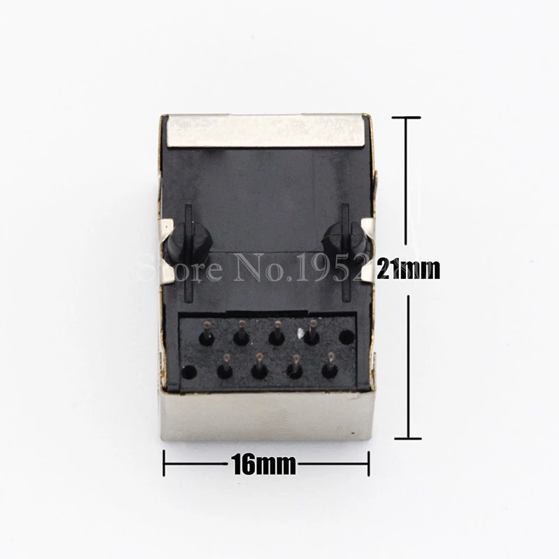 10 шт./лот Ethernet RJ45 разъем экранированный сетевой PCB монтажный 8P8C 21 мм|pcb connector|pcb mount