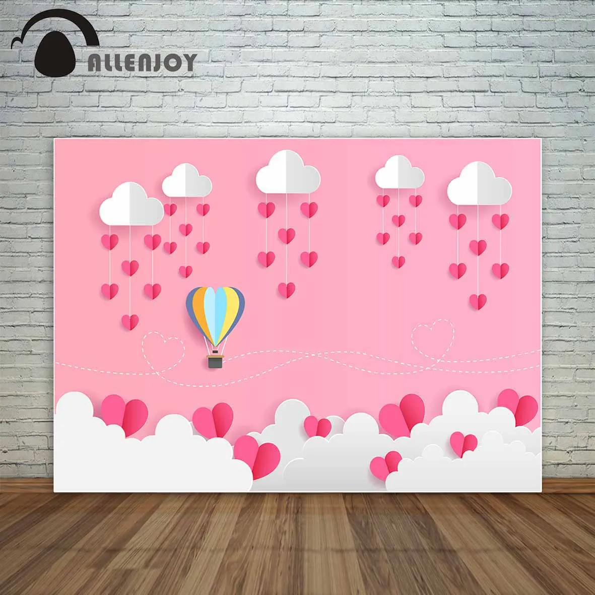 

Allenjoy красные сердца воздушный шар День Святого Валентина фон новорожденный ребенок фон для фото новый фотографический фон