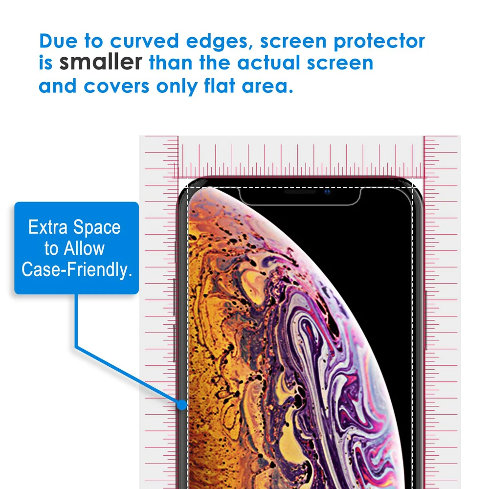 2 шт. X XS Защитная пленка для экрана из закаленного стекла iPhone XR Max 8 7 6 6S Plus 5 5S SE |