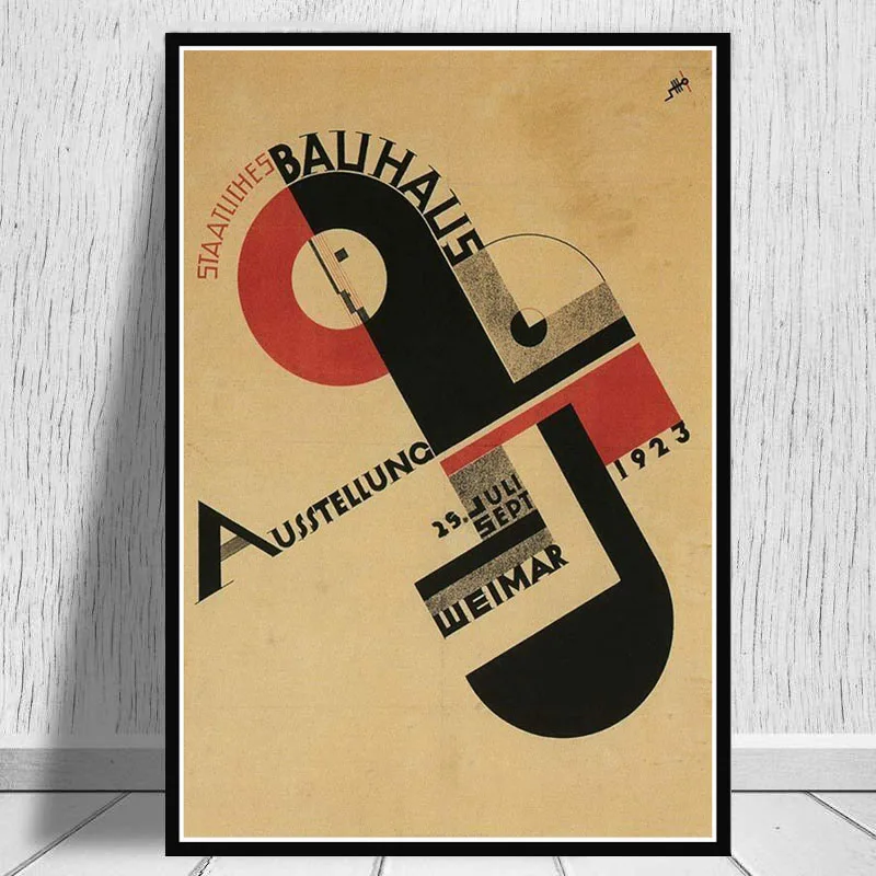 0005 Постеры и принты Bauhaus Ausstellung 1923 Weimer выставочный плакат настенная художественная картина холст живопись для комнаты домашний декор - Цвет: 0005