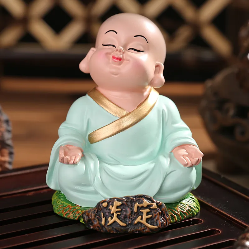 Ручная работа милая статуя монаха Будды | Дом и сад