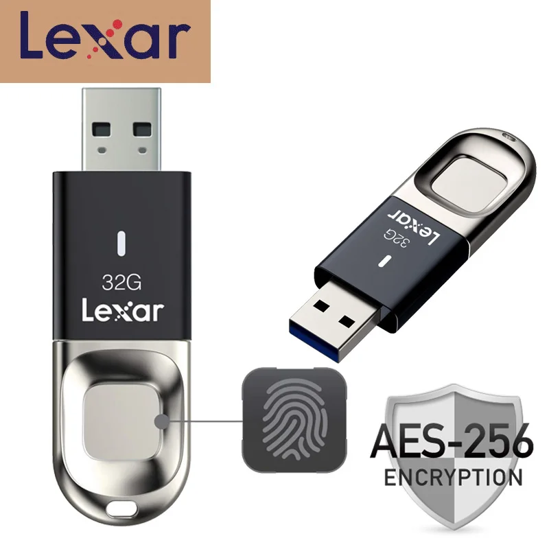 Lexar флеш-накопитель USB 3,0 распознавать отпечатки пальцев на флеш-накопитель 32 Гб F35 150 МБ/с. cle usb флеш-накопитель карта памяти, Флеш накопитель