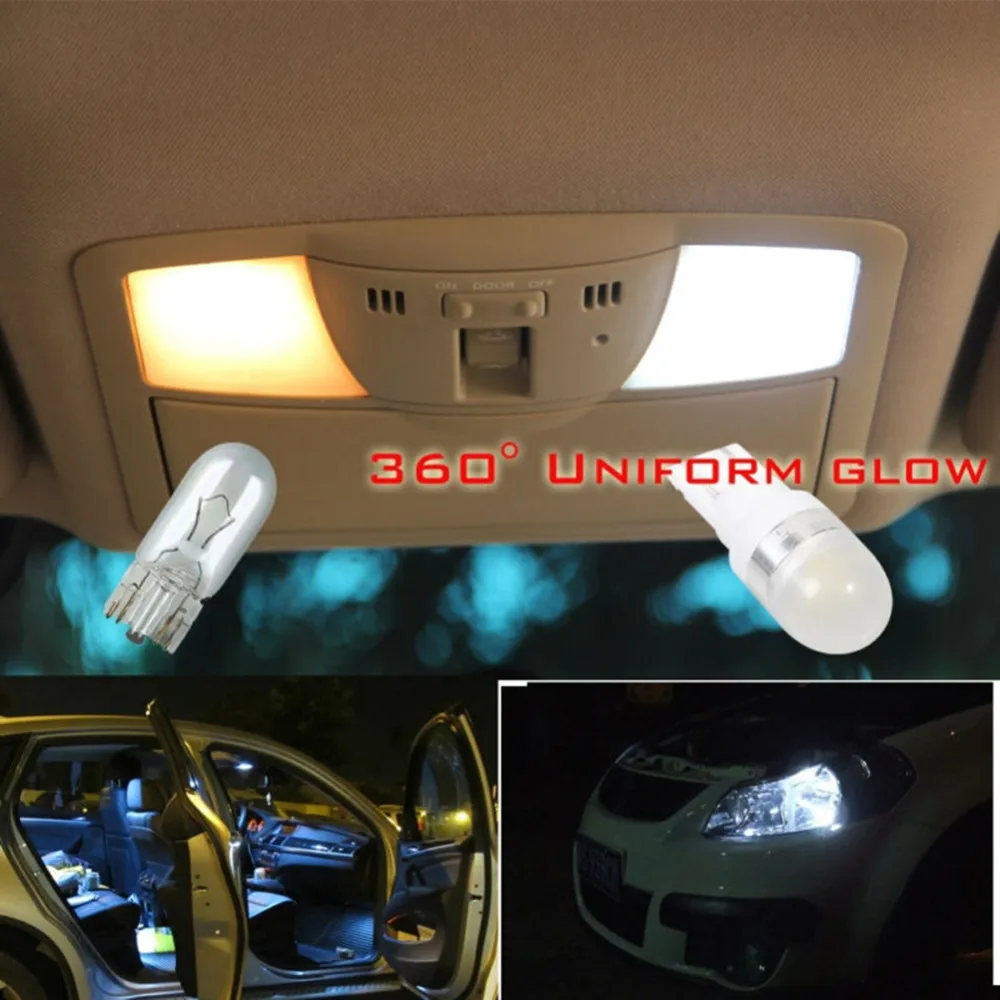 Ксеноновые белые светодиодные лампы Bosmaa T10 168 194 2825 W5W для стояночных огней или