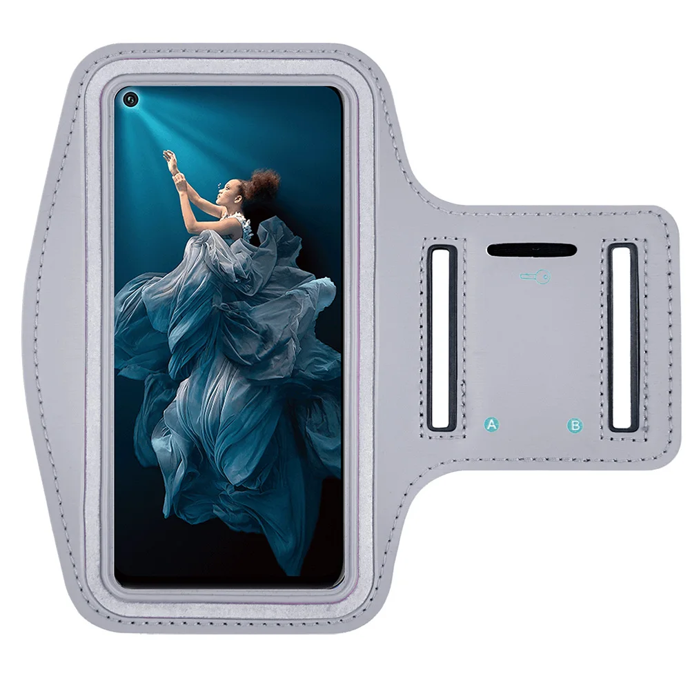 Серый Универсальная спортивная сумка для бега для huawei Honor 20 Pro 9X 7X 8X View 20 Lite Honor 10 9 фитнес-упражнения на руку Защитная сумка для телефона - Цвет: Серый