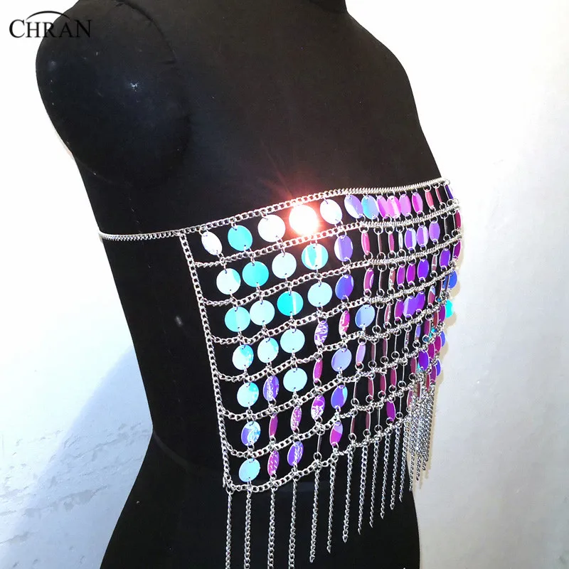 Ожерелье-чокер Chran с блестками и бусинами украшенное кристаллами | Украшения