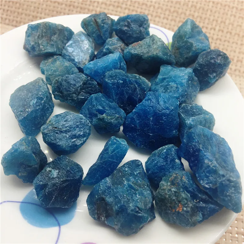 

Natural Raw Blue Apatite Rough Stones Crystal gravel Minerals and Stones Rough Gemstone Specimen