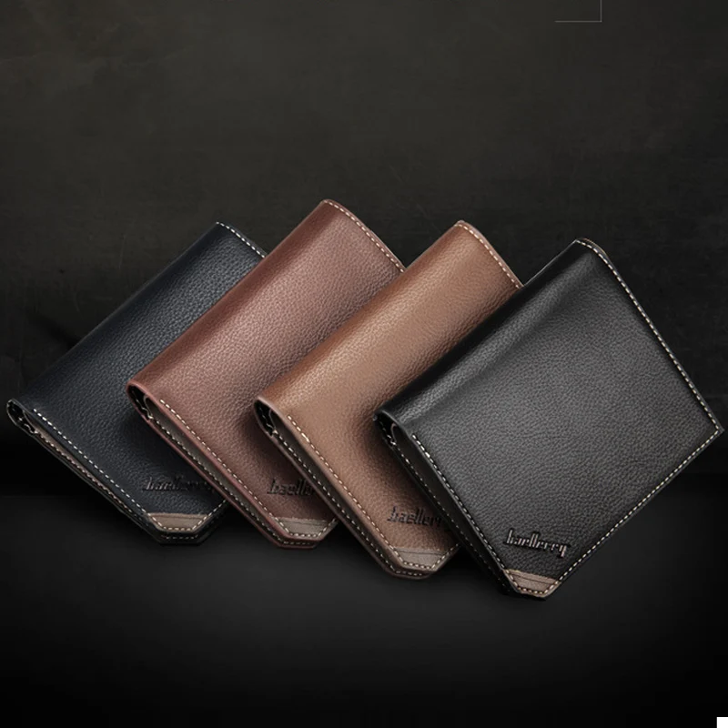 2017 Мужская Винтаж Короткие Кошельки Новой Англии стиль Мужской Дизайнер Кожа PU