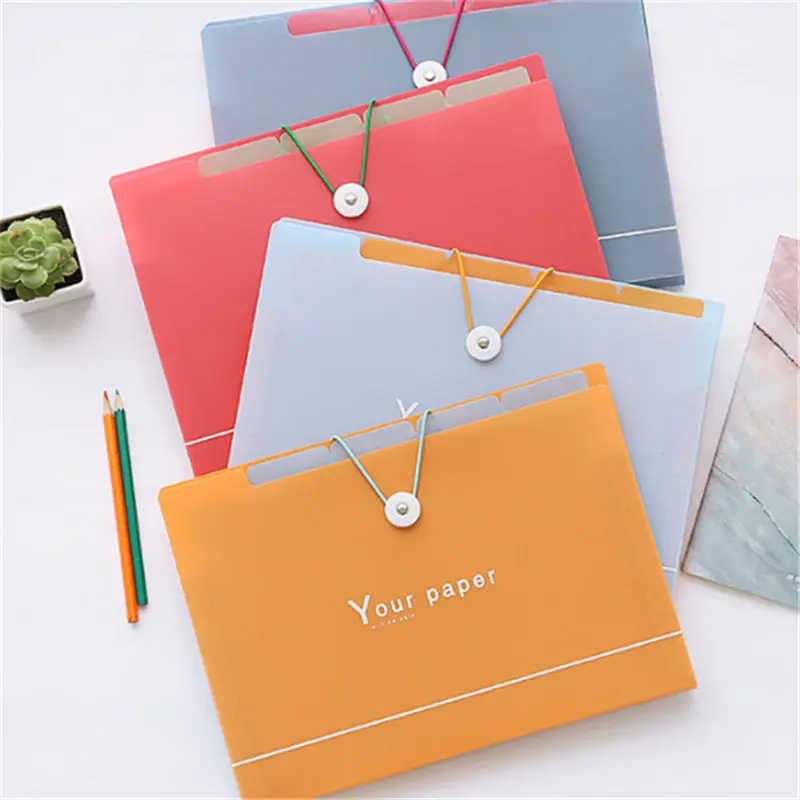 

Coloffice Multifunction Solid Simple 5/8 Grid Document Bag File Folder Test Paper Exercise Book Storage Students Stationery 1PC