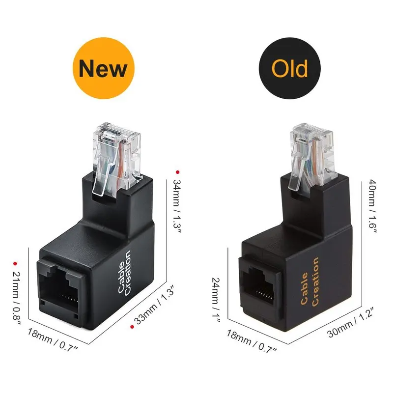 Ethernet-адаптер Cat5e/Cat6 под углом 90 градусов и 270 RJ45/ 8P8C |