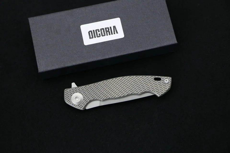 DICORIA ZT0452 Складной Нож С флиппером D2 лезвие TC4 ручка из титанового сплава для кемпинга, охоты, карманные ножи для фруктов, EDC инструменты