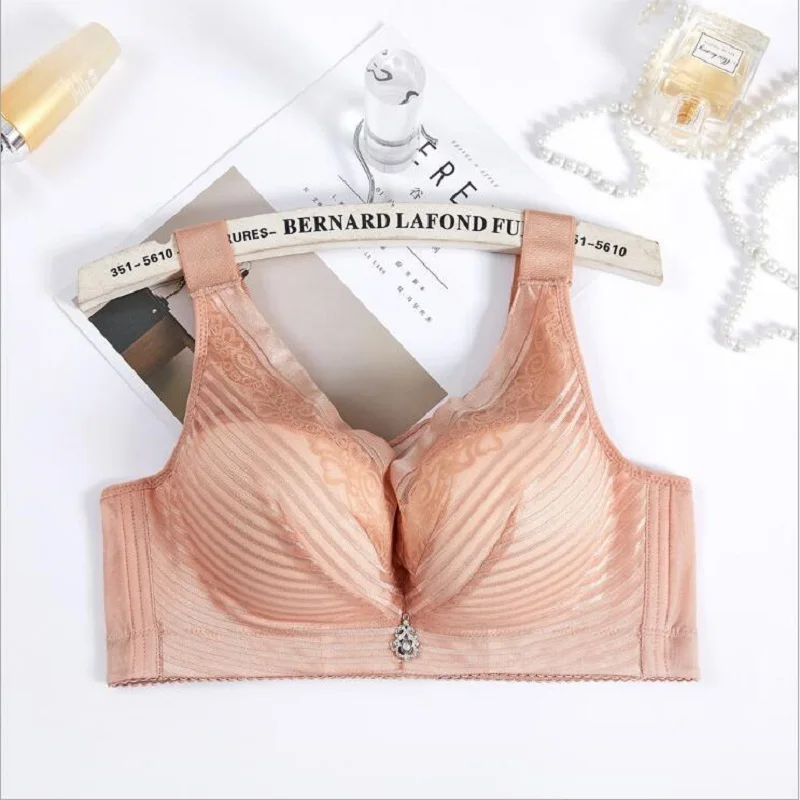 2018 Women Bra Push Up Very Big Size no Underwire 3/4 Cup Black Sexy Lace Back Closure Underwear C D E34-52 | Женская одежда