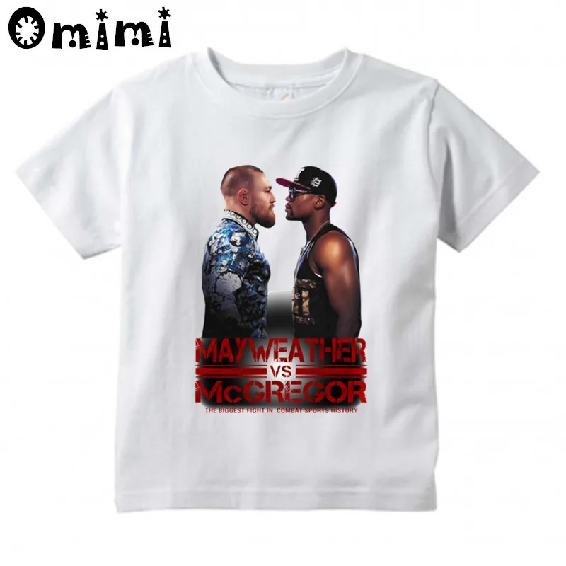 Детская футболка с Floyd Mayweather Vs Conor McGregor дизайнерские топы короткими рукавами для