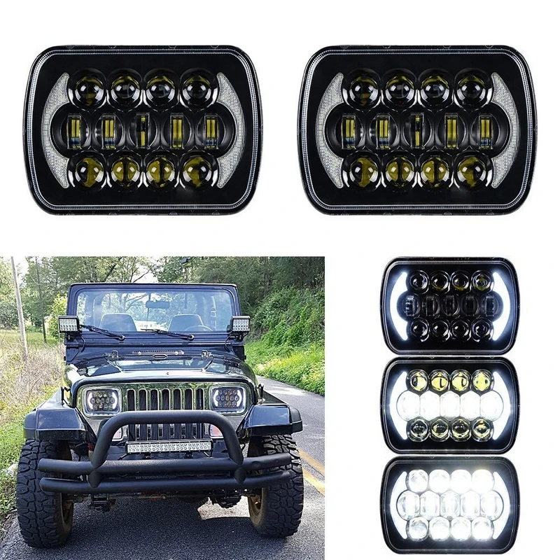 

85W 35W H4 Car LED Headlight Bulbs For Jeep Cherokee 1984 To 2001 Auto Headlamp Fog Light Bulb IP67 Waterproof DC 10-30V