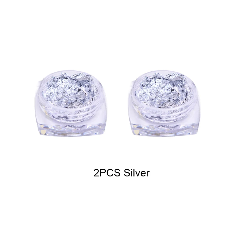 2pcs Silver Смешанные 3D Полые Стразы для ногтей для украшения для ногтей металлические формы геометрические золотые наконечники DIY аксессуары прозрачный арт для ногтей украшения - Цвет: 2pcs Silver