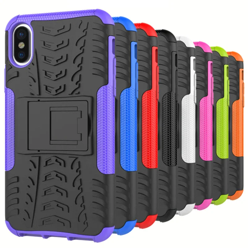 HYSOWENDLY Super Rubber Soft Silicon Spider Rugged Case for iPhone X Stand Hold Full Protetion 10 Gel TPU Coque |