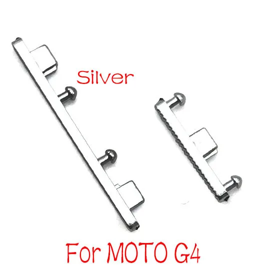 For G4 silver Кнопка громкости питания гибкий кабель для Motorola Moto G4 G6 Plus Play для G5 G5s боковой переключатель ключа - Цвет: For G4 silver