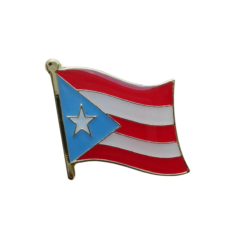 Пуэрто-Рико флаг одной страны металлический значок булавка + Железная латунь