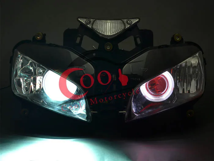 Мотоцикл Fornt фара проектор Красный ангел демон глаз в сборе для Honda CBR1000RR CBR 1000RR