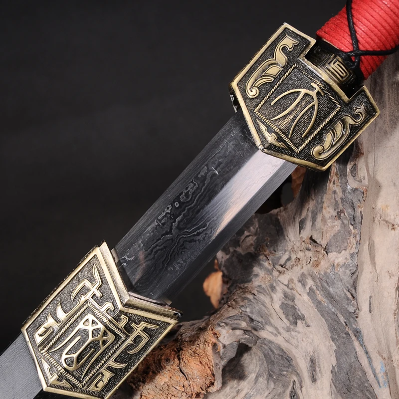 Домашний декор китайский меч ручной работы Дамасская сложенная сталь полное