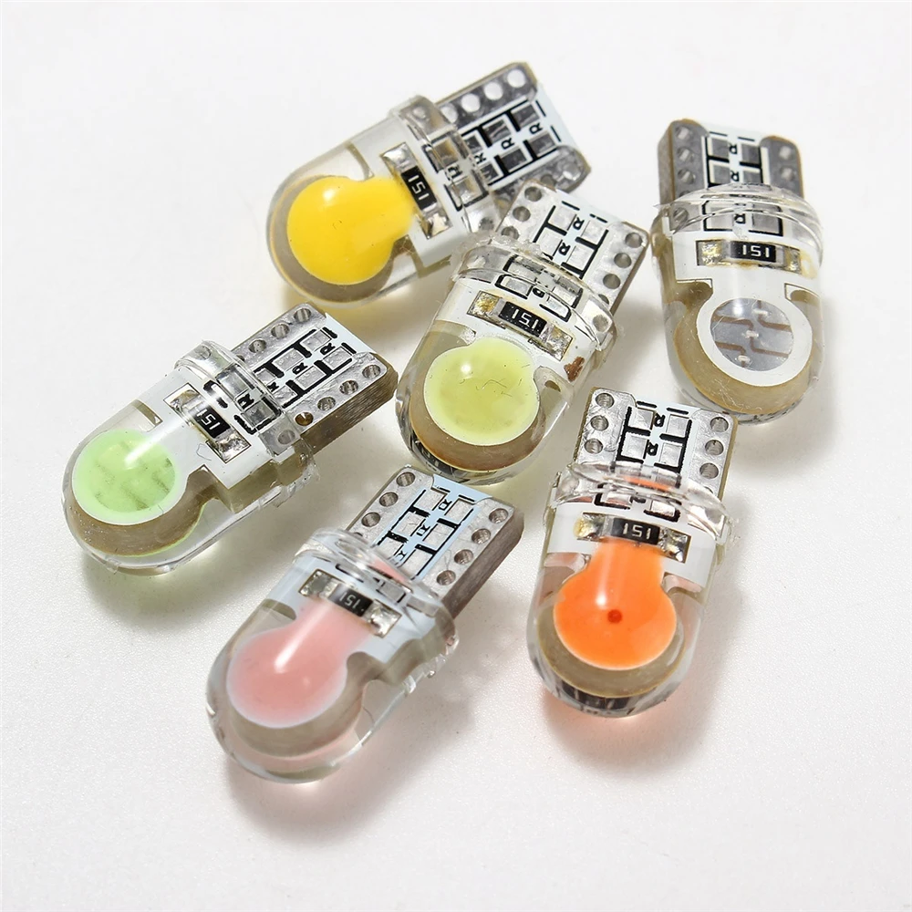 QCDIN 10 шт. T10 194 168 W5W COB 8 SMD Светодиодная CAN шина цвет белый подсветка номерного знака