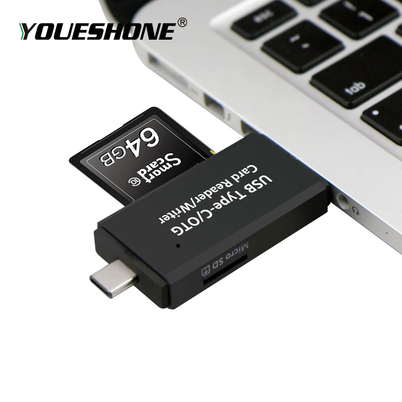 OTG кардридер 3 в 1 с разъемами типа C micro USB и Высокоскоростной 0 универсальный TF/SD
