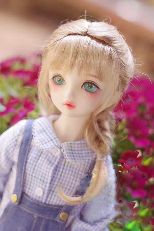 Куклы BJD золотистые темно-коричневые длинные вьющиеся волосы парики для 1/3 1/4 1/6 1/8