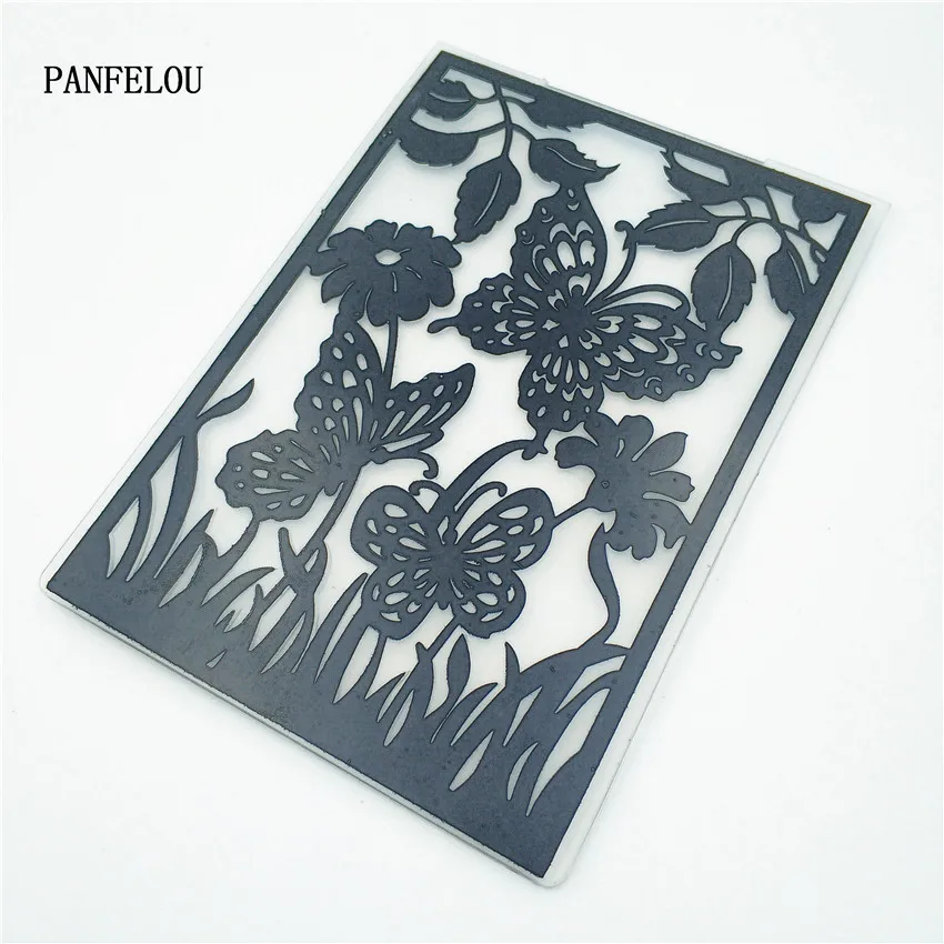 PANFELOU Easter Lace butterflies Embossing folders Plastic For Scrapbooking DIY Template Fondant Cake Photo Album Card Making | Дом и сад