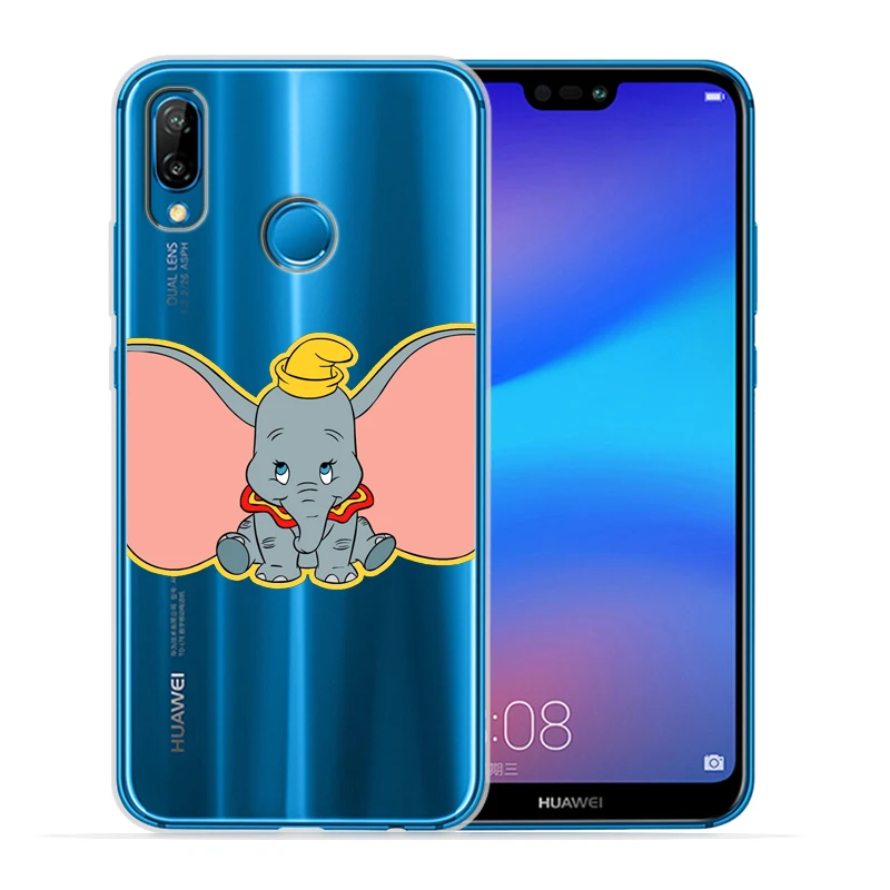 Мягкий прозрачный чехол Dumbo для huawei P30 Lite для huawei P30 Pro P20 Lite P8Lite P9Lite P Smart Capa силиконовый Etui