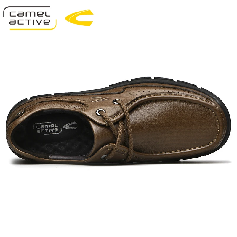 Мужские однотонные Туфли Camel Active натуральная кожа плоская подошва повседневная