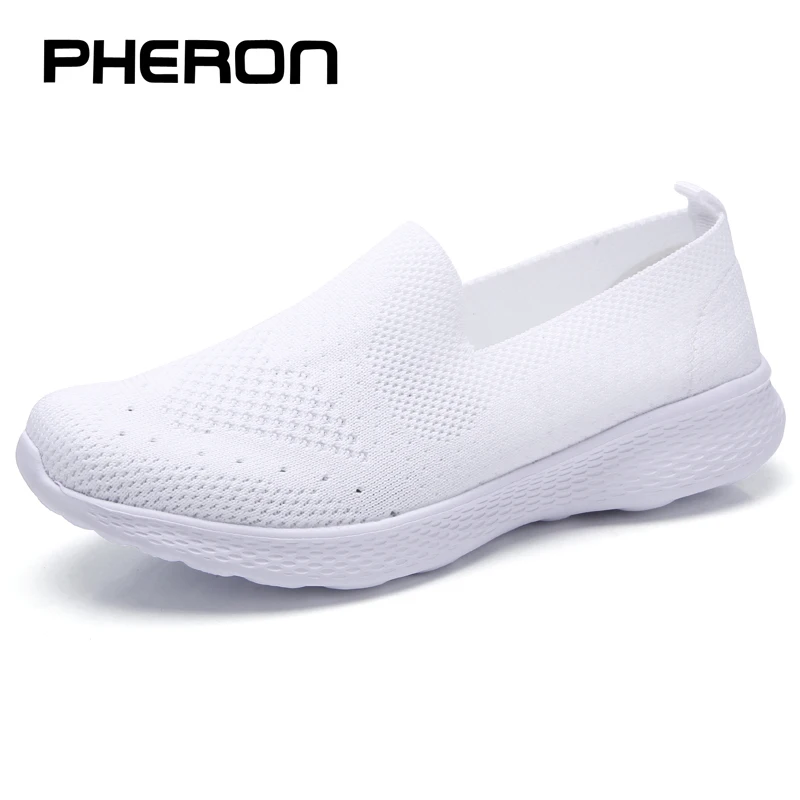 PHERON/женские кроссовки обувь на плоской подошве с дышащей сеткой повседневные