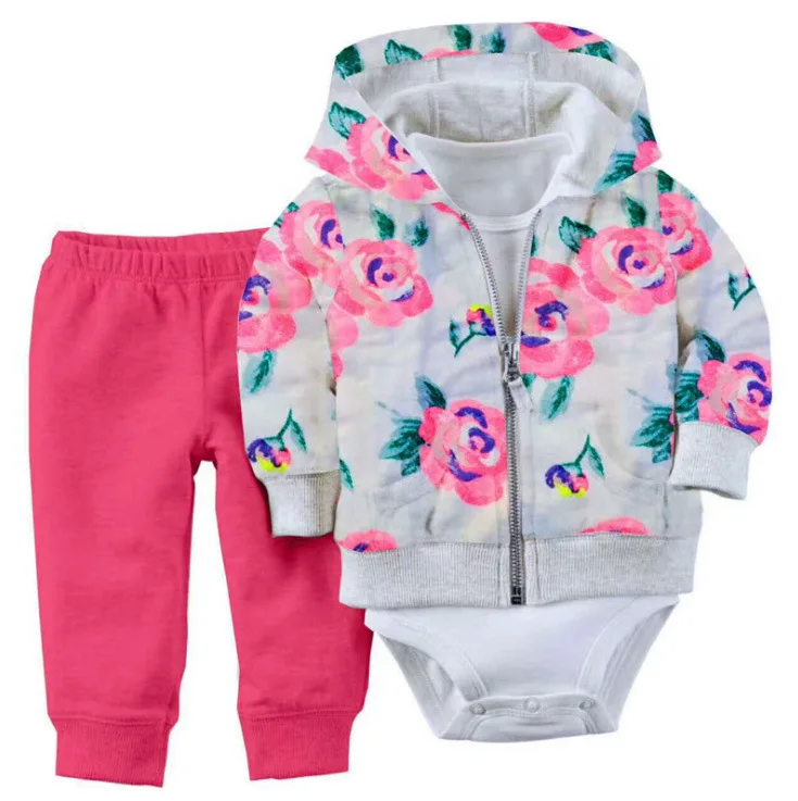 Комплект одежды из 3 предметов для маленьких мальчиков и девочек, одежда для новорожденных топы, свитер+ штаны+ боди, зимняя одежда для маленьких девочек