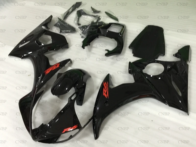 Обтекатель для YAMAHA YZFR6 03 04 2003 2005 глянцевые черные Обтекатели YZF600 R6 05 комплекты