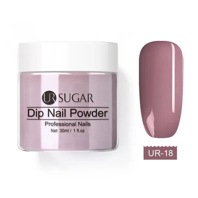 color 18 Ur Sugar 30 мл голографический Dip порошок для ногтей натуральный сухой градиент погружение Летняя серия украшения для ногтей без лампы - Цвет: color 18