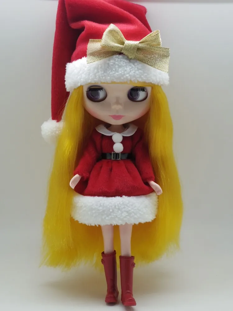 DBS Blyth кукла ледяная игрушка рождественское платье с шляпой красный Новогодняя