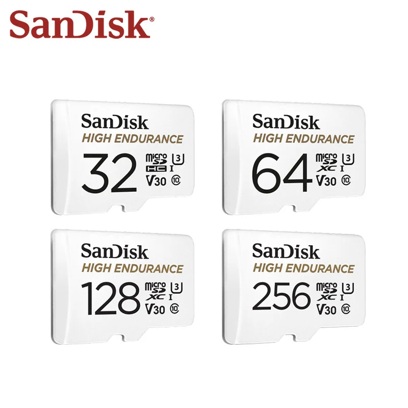 Карта памяти SanDisk Micro SD карта высокой прочности 32 Гб 64 128 ГБ 256 с адаптером