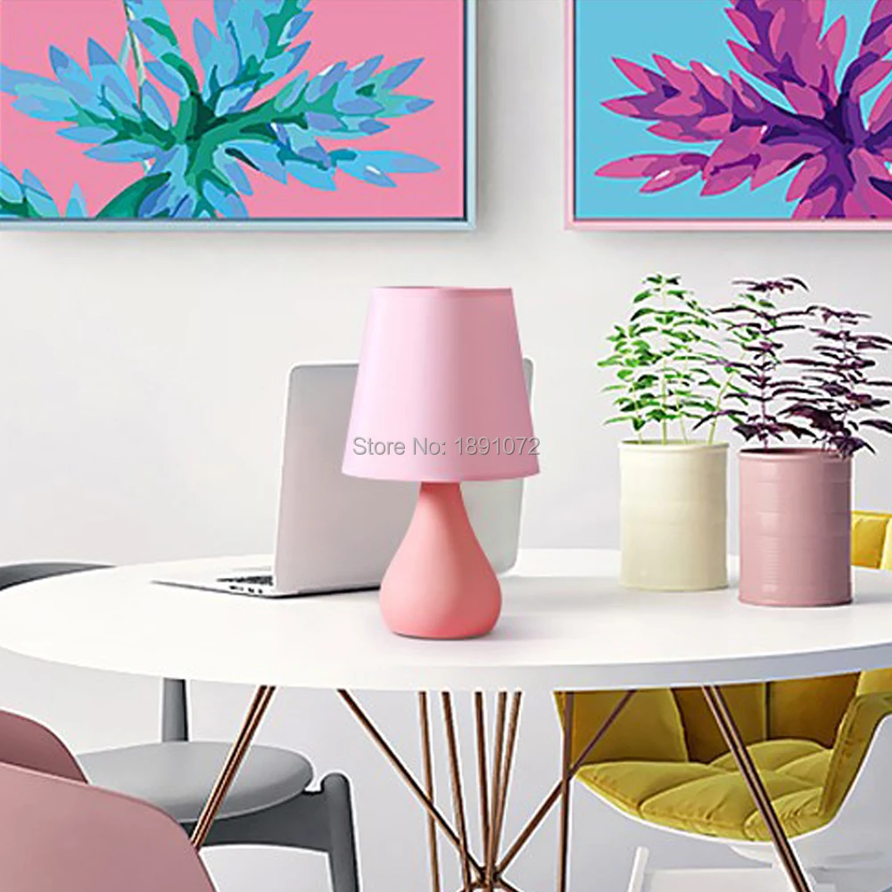 Joysfurd Baby Pink милые Макарон настольные лампы светодиодные внутреннего освещения