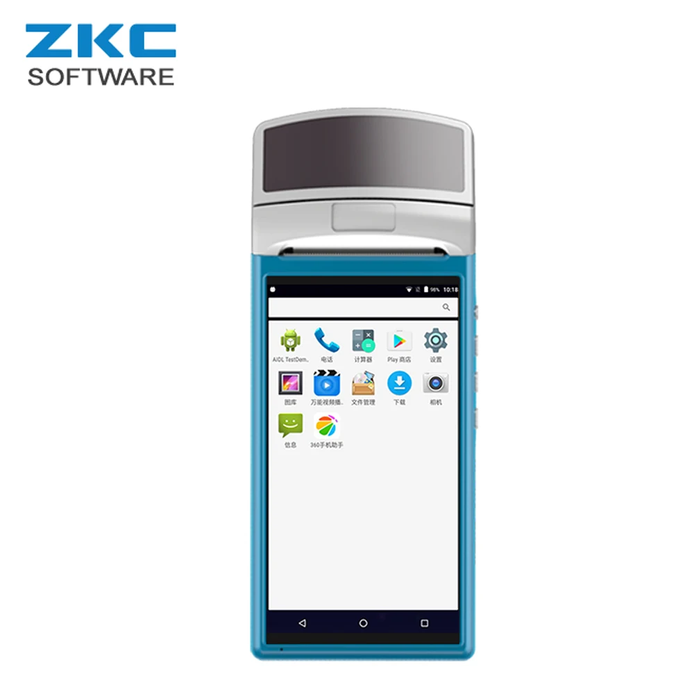 ZKC5501 GSM GPRS WCDMA WiFi NFC Android все в одном сенсорный экран Система POS Магазина Розничной торговли PDA с принтером.