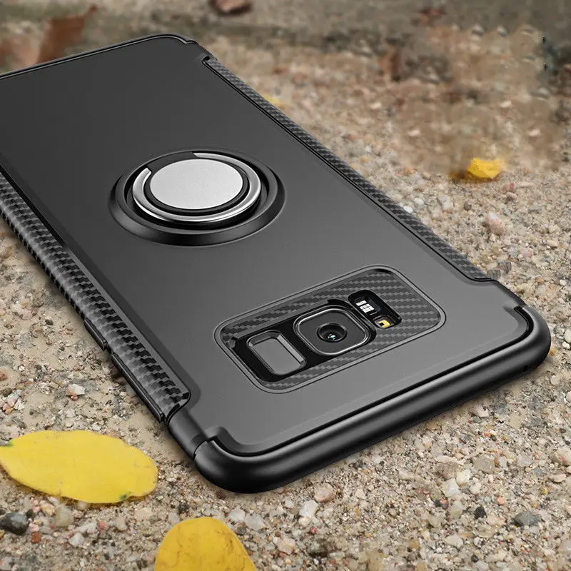 

Luxury Shockproof Durable Armor Phone Case For Samsung Galaxy S9 S8 Plus Car Kickstand Ring Holder Cover For Samsung S7 edge NEW