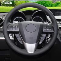 bannis genuine leather car steering wheel cover for mazda 3 axela 2008 2013 mazda cx 7 cx7 2010 16 mazda 5 2011 2013
