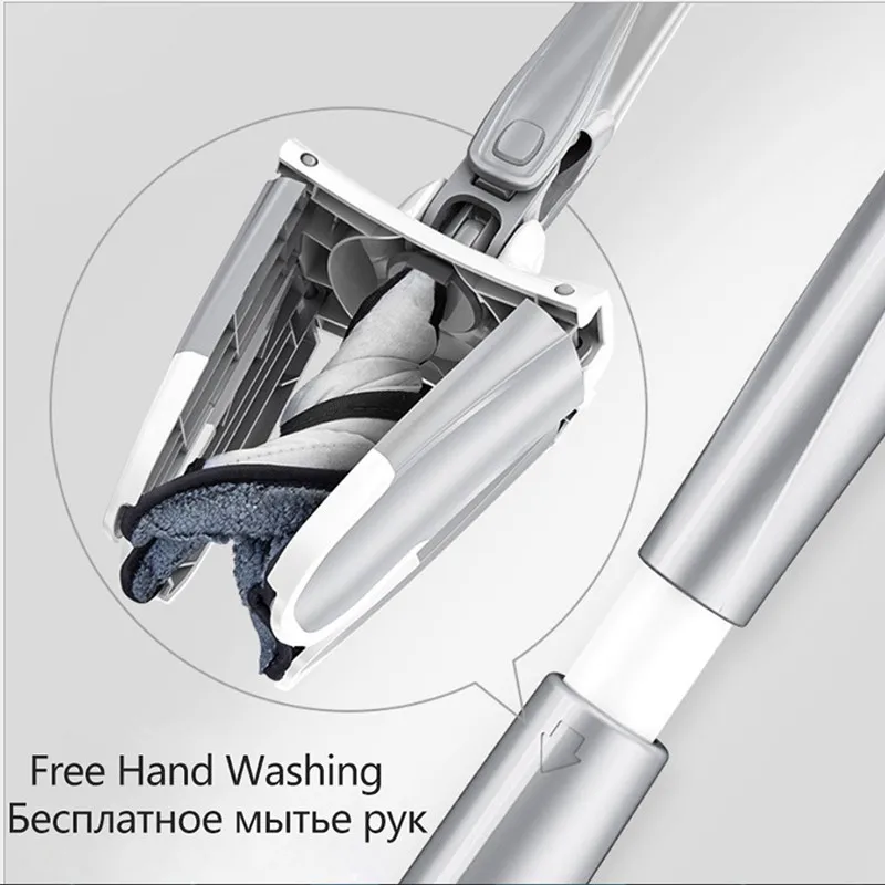 Швабра X-type 360 легко вращающаяся из микрофибры для пола ручная без рук
